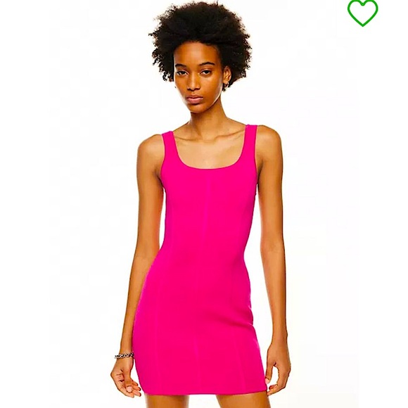 Aritzia Dresses & Skirts - Aritzia Fuschia Knit Bustier Dress - NWOT, size M (upto size 6)